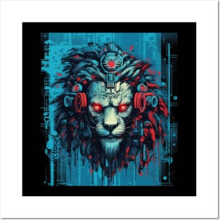 Cyberpunk lion Posters and Art